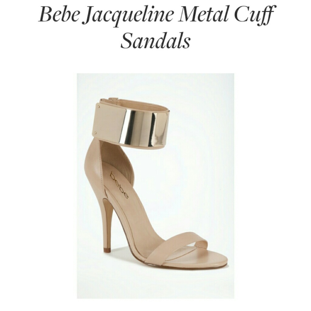 bebe Beige and Gold Heels